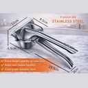 Stainless Steel Lemon Squeezer, Manual Citrus Juicer Press, Heavy Duty Hand Juicer for Lemon Orange Lime Grapefruit, Ergonomic Grip Juice Extractor, Rust Resistant, Easy to Clean Kitchen Tool