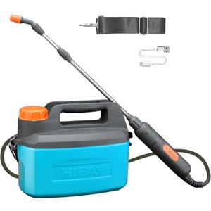 HIFAY ES4PRO Electric Sprayer 1 Gallon Builtin 4000mAh,Rechargeable Battery Powered Sprayer with Telescopic Wand,Plant Mister,Kitchen Cleaning,Indoor Watering Can for Plants (Blue)