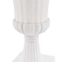 Arcadia Garden Products Plastic Garden Pedestal Urn, Set of 2 Classic Decorative Garden Pot Planter for Indoor and Outdoor Plants, 10 x 17, White