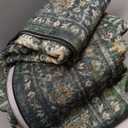 Lofus 8x10 Area Rug for Living Room,Green Washable Large Rugs with Non-Slip Backing,Soft Boho Carpets for Bedroom Dining Room Home Office Indoor Nursery