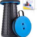 Boreeman Upgraded Folding Stool Lightweight Yet More Sturdy with Load Capacity 400lbs Portable Collapsible Stool for Camping Fishing Hiking BBQ (Blue)