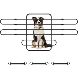 Dog Car Barrier, Adjustable Universal Vehicle Pet Barrier for Cars, Trucks, SUVs - Moves with Your Vehicle Seats, 42"61" Width Adjustable SUV Dog Barrier for Back Seat