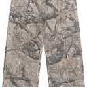 LaurelTree Camo Cargo Pants Straight Wide Leg Trousers Jeans Joggers Sweatpants with Pockets Stretch Fabric Woman Man L