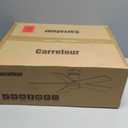 Carrefour 52 Inch Black Ceiling Fan with Lights Remote and App Control