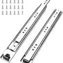 1 Pair 32 Inch 260 Lb Capacity Heavy Duty Drawer Slides with Screws,Full Extension 3 Fold Ball Bearing Stainless Steel Side Mount Undermount Drawer Rails,20",22",30",32",34",36",38",40"