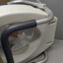 Drive Medical 12402 Premium Raised Toilet Seat with Removable Metal Arms, Standard Seat, White