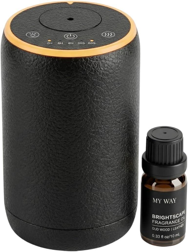 Waterless Scent Machine for Home Luxury Cold Air Nebulizing Diffuser Premium Textured Design with 7-Color LED Optimized for Hotel Collection Fragrance Oils & Essential Oils