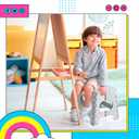 Delxo Folding Step Stool, 11 inch Non-Slip Foldable Stools for Kids & Adults Up to 300 LBS, Step Stool with Handle, Lightweight for Kitchen, Bathroom, Bedroom, Garden, Grey, 1PC (Gray)