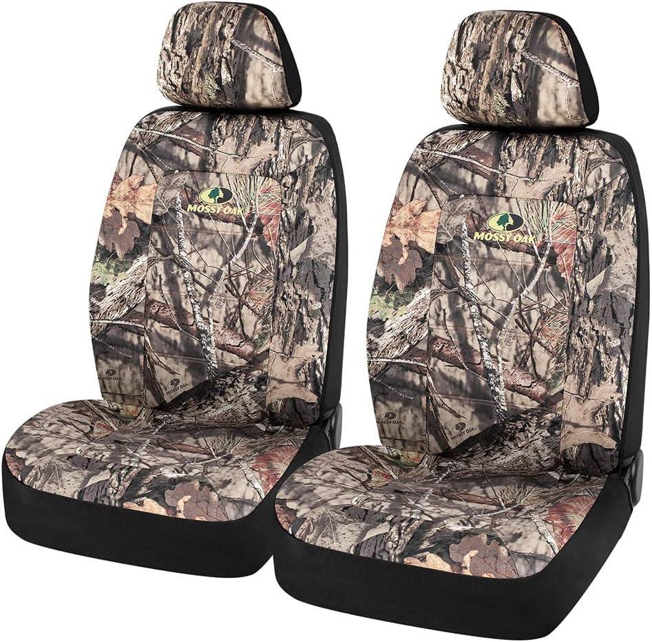 Mossy Oak Camo Seat Covers Low Back - Made with Cotton Twill, Airbag Compatible, Universial Fit Most Bucket Seats - Official Licensed Product