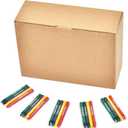 Madisi Crayons Bulk Pack, Regular Size, 4 Colors, 150 Packs, 600 Count