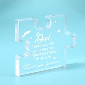 Gifts-for Dad, Best Dad-Gifts-from Kids-Daughter-Son, Engraved Acrylic Block, Decoration for Home, Office, Father's Day, Birthday Gift for Dad - i Love You Daddy(F79)