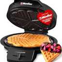 Mueller Heart Waffle Maker, 5 Belgian Waffle Iron, Adjustable Browning Control, Cool Touch Handle, Compact and Easy to Clean