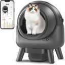 Self Cleaning Litter Box,Automatic Cat Litter Box for Multiple Cats,Robot with APP Control,Smart Dual Safety Protection,Odor-Free Waste Disposal Includes Trash Bags,Grey S20