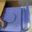 4-in-1 Bedside Commode with Wheels,Shower Wheelchair for Elderly & Disabled