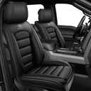 Full Set Seat Covers for Ford F-150 F250 F350 XL XLT STX Lariat King Ranch Platinum Raptor Seat Covers 2007-2026, Full Set Waterproof Seat Protectors(Standard 5 Seats/Black)
