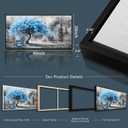 ZUITINGHUA Black Framed Canvas Wall Art For Living Room Wall Decor For Bedroom Office Wall Decoration Blue Tree Landscape Painting Black And White Picture Artwork Room Aesthetic Home Decor 20x40 In