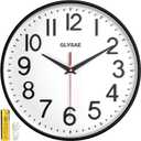 Wall Clock 12 Inches Non-Ticking Wall Clocks Battery Operated Large Easy to Read with Stereoscopic Dial Ultra-Quiet Movement Quartz for Office Classroom School Home Bedroom Kitchen