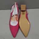 GENSHUO Women's Slingback Closed Toe Block Chunky Low Heel Pumps - 2.36 Inches Office Wedding Party Dress Shoes, Color Hot Pink, Size 8
