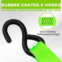 XSTRAP STANDARD Ratchet Tie Down Straps 4Pk 15Ft 1500Lb Break Strength, Cargo Straps for Moving Appliances, Lawn Equipment, Motorcycle, Includes 2 Bungee Cord