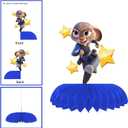 7Pcs Cute Animal Honeycomb Table Centerpiece, Movie Themed Party Supplies, 3D Cartoon Desktop Decorations, Birthday Party Decorations Supplies