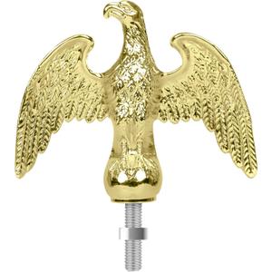 NQ Gold Flag Pole Eagle Topper Ornament, Aluminum Alloy Eagle Finial for 20'/25'/30' Telescopic/Sectional FlagpoleGold,7inch (Gold)