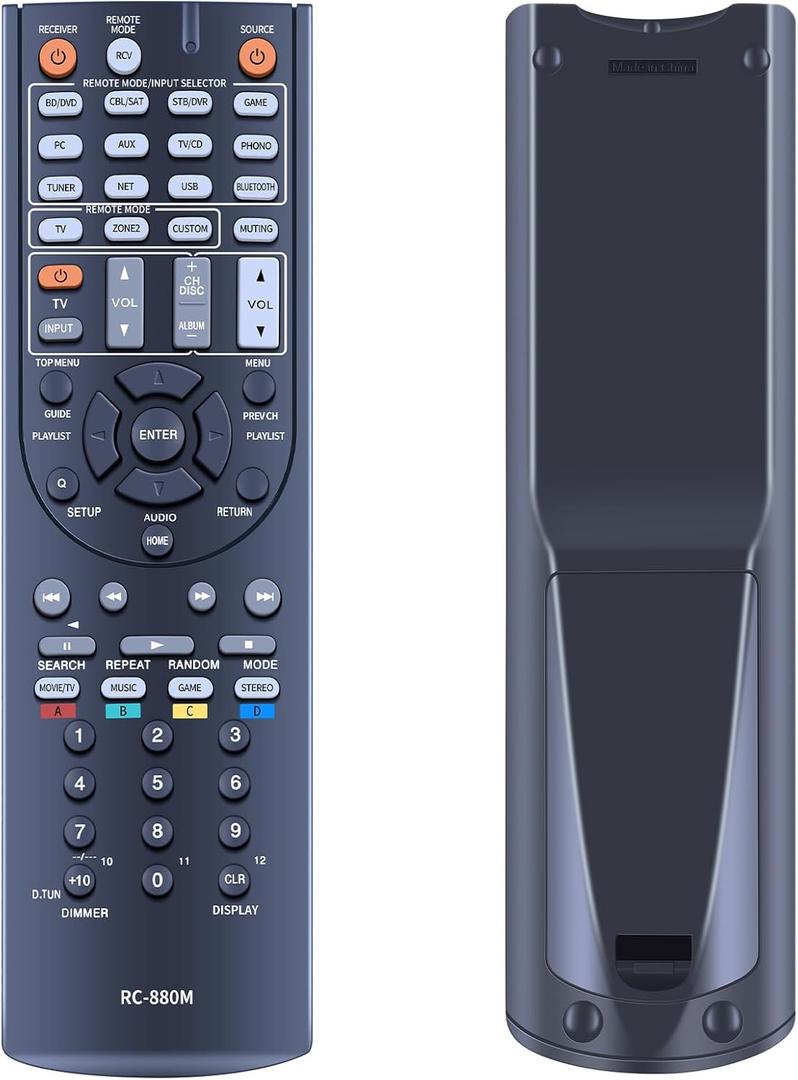 RC-880M Replacement Remote Control Compatible for Onkyo AV Receiver TX-NR636 HT-RC660 HT-S7700