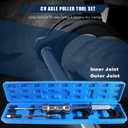 Inner CV Joint Puller Inner CV Joint Removal Tool Kit 10 Pounds Heavy Duty Slide Hammer Front Wheel Drive Axle Half Shaft Removal Puller Tool Set 63mm 48mm CV Joint Fork Adapter Attachments