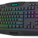 Redragon K503 Wireless Gaming Keyboard, 3Mode (2.4G/BT/USB), RGB LED Backlit, Multimedia Keys, Fully Programmable Silent Membrane Keyboard with Wrist Rest for Windows PC Games (Black)