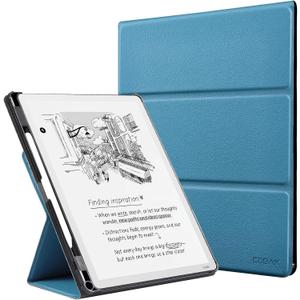 CoBak Case for 11" Kindle Scribe 3rd Generation 2025, Kindle Scribe Colorsoft with Two Viewing Angles - All New PU Leather Cover with Auto Sleep Wake, Pen Holder. Royal Blue