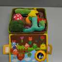 hahaland Baby Toys 6-12 Months - Fruits Vegetables Garden Plant Plush - 6 Month Old Toys Montessori Sensory Toy Carrot Flower with Rattles Mirror Squeaker Textures Crinkle Tissues, Baby Gifts 9 Month