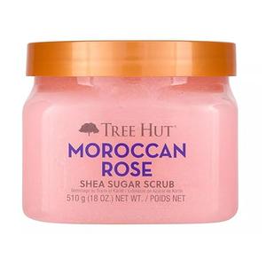 Tree Hut Moroccan Rose Shea Sugar Scrub, Mothers Day Gifts, Exfoliating & Hydrating Body Scrub with Shea Butter & Essential Oils, Smooth & Soften Skin, 18 oz