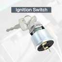 Ignition Switch and Key Replace 17421G1 17134G1 Fit for E-Z-GO EZGO Golf Cart 2 Terminals Carabiner