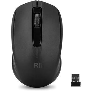 Rii Wireless Noiseless Mouse,2.4G Portable Computer Mice for PC, Laptop, Windows,Office Included Wireless USB dongle