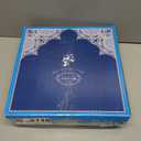 Fanquare Blue Dinner Set, 11-Inch Scalloped Porcelain Plates, Microwave Safe, Service for 4