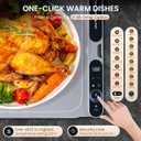 Large Food Warming Tray with Adjustable Timer & Temperature Control | 31.5" Buffet Warmer Mat with Safety Lock & Heatproof Pad