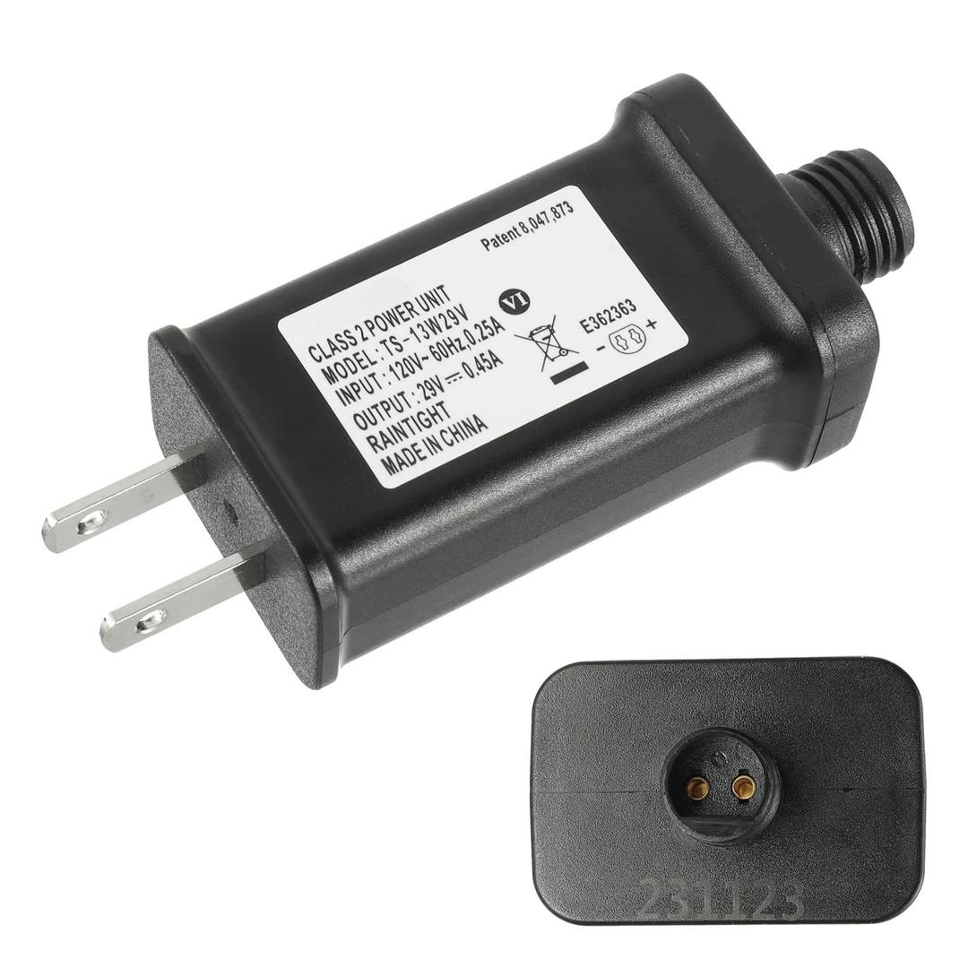 LED Power Supply 29V 13W TS-13W29V LED Transformer Class 2 Power Unit US Plug Adapter Replacement, for Christmas String Light Inflatable Decorations, Christmas Holiday Lighting