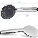 High Pressure Handheld Shower Head Briout 5-Settings Powerful Water Spray Shower Head against Low Pressure Water Flow with Stainless Hose and Adjustable Mount