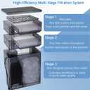 External Hang-On-Back Aquarium Filter Trickle Box Wet/Dry HOB Filter with 3-Stage Filtration Pump for Small Fish Turtle Tank