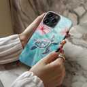LUMARKE for iPhone 15 Pro Max Case,Trendy Flower Cover,Wireless Charging