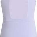 Phineein Girls Gymnastics Leotards Mesh Back - Kids Sleeveless Ballet Dance Leotard with Stylish Power Mesh Cutout Back
