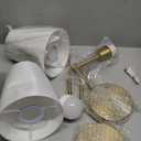 Set of 2 Wireless Wall Sconces  Stick-On or Screw Mount - Rechargeable LED Bulbs, Remote Controlled, Adjustable Brightness & Warmth, Easy Installation, Living Room Wall Decor (Gold)