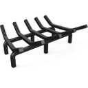 Mr IRONSTONE Fireplace Grate Fireplace Log Holder Solid Steel Heavy Duty Firewood Log Burning Rack Fire Grates for Outdoor Kindling Tools Pit Indoor Wrought Iron Wood Stove 17 inch