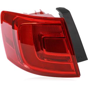 Tail Lights Outer Assembly Compatible with 2011-2018 Volkswagen Jetta OE Style Left Driver Side Rear Light Taillights Replacement for 5C6945095D