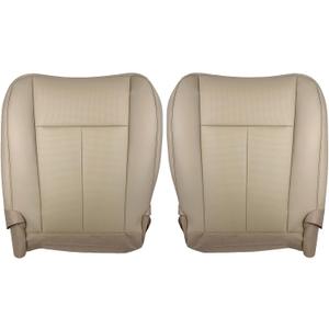 Front Passenger Driver Side Bottom Seat Cover Leather Tan Fit for Ford Expedition 2007-2014