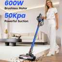 Cordless Vacuum Cleaner, 600W 50Kpa 65Mins Cordless Stick Vacuum with Self-Standing, Touch Screen, Anti-Tangle Wireless Vacuum, Vacuum Cleaners for Home/Pet Hair/Carpets/Hardwood Floor
