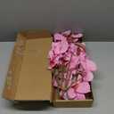 6 PCS Orchids Artificial Flowers Pink Fake Orchids Velvet Silk Orchids Faux Orchid Flowers 38 Inch Long Stem Artificial Flowers for Tall Vase for Home Wedding Decoration(Light Pink)