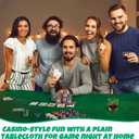 Mixweer 2-Piece Poker Table Top Mat Set Premium Green Felt Poker Table Cover (36" x 72") & Casino-Grade Mat, Reversible Foldable Surface for Texas Hold, Blackjack, Dominoes, and Card Games
