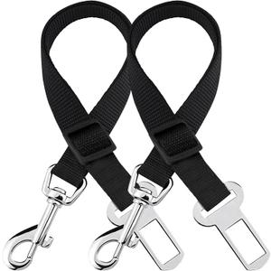 SunGrow Dog Seat Belt for Car, Adjustable Nylon Pet Seatbelt, Supports All Cars, Dog Car Leash Seat Belt, Seatbelt for Dogs, Cats & Ferrets Travel Harness