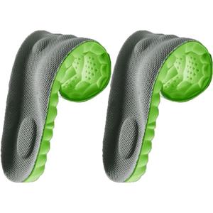 2 Pairs Cloud Insoles for Men Women,4D Cloud Technology InsoleSuper Soft Comfort Insoles,U-Shape Memory Foam Inserts, Shock Absorption, (Green, Men: 8-11.5 )