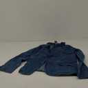 Allegra K Jean Blazer for Women's Lapel Notch Collar Long Sleeve Denim Jackets (Large)